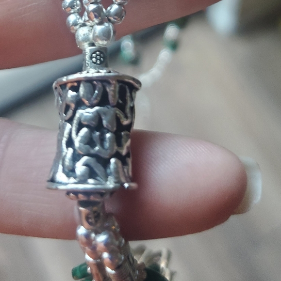 New Unique Mosaic Jasper Silver Necklace. - Picture 5 of 15